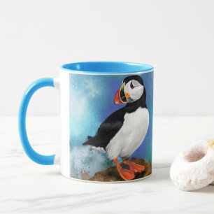 Caneca Dom de Mug de Aves de Puffin do Atlântico