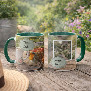 Caneca Dona de planta fofa foto pessoal de jardinagem jar