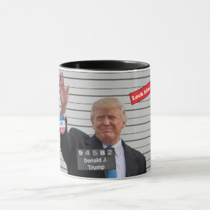 Caneca Donald J. Trump Ssatírica Polícia Diversão