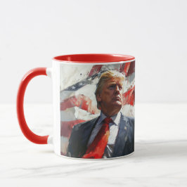Caneca Donald Trump 2024 Heroic Oil Painting Style AI