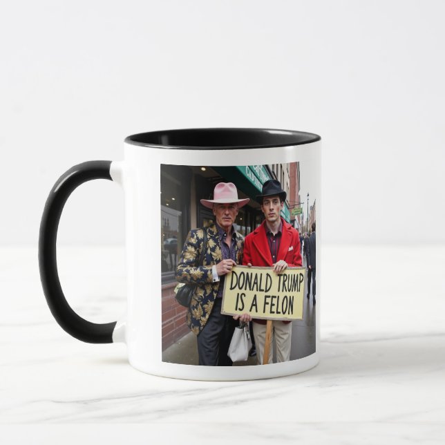 Caneca Donald Trump é um Felon (Esquerda)