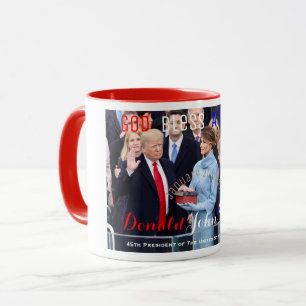 Caneca Donald Trump fez o seu juramento no escritório em