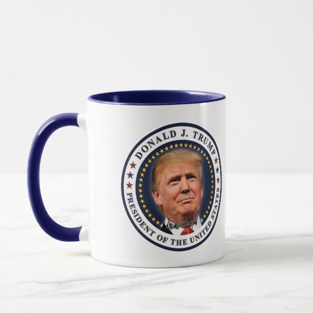 Caneca Donald Trump Inauguração Douradas Estrelas Souveni (Esquerda)
