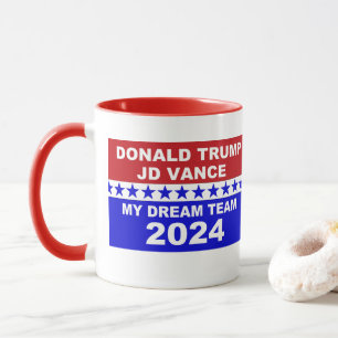 Caneca Donald Trump JD Vance My Dream Team 2024