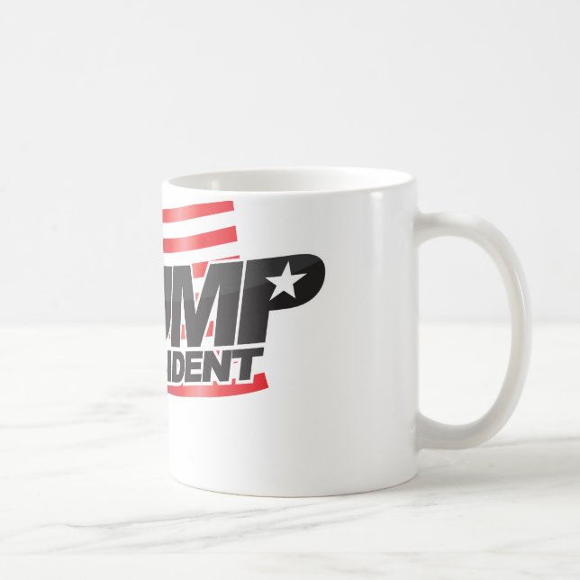 Caneca Donald Trump Para Presidente (com cabelo) (Direita)