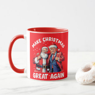Caneca Donald Trump Santa Claus   Papais noeis de galhard