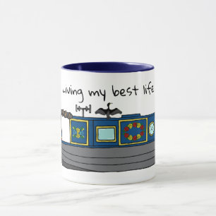 Caneca Dono de Narrowboat de Canal Citação de Melhor Vida