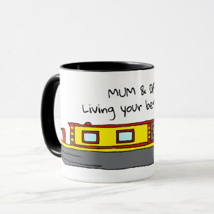 Caneca Dono de Narrowboat de Canal Citação de Melhor Vida