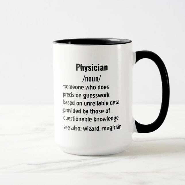 Caneca dons de definição de médico engraçado para mulhere (Direita)