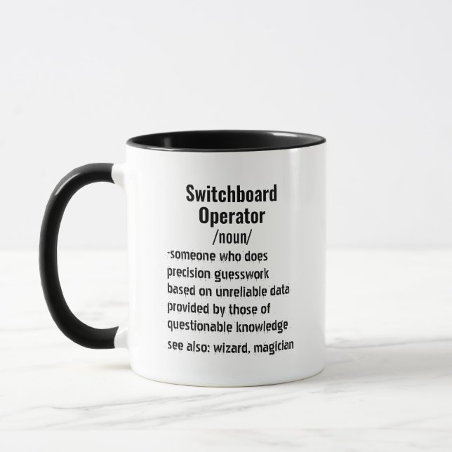 Caneca Dons de definição de operador de chboard engraçado (Esquerda)