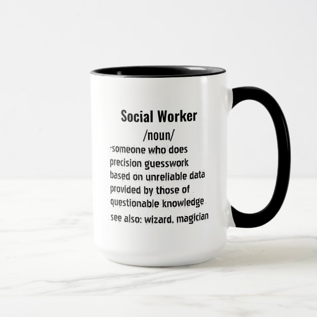 Caneca Dons de definição de trabalhador social engraçado  (Direita)