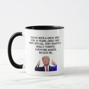 Caneca Dons do 10º aniversário para as mulheres, 10º aniv
