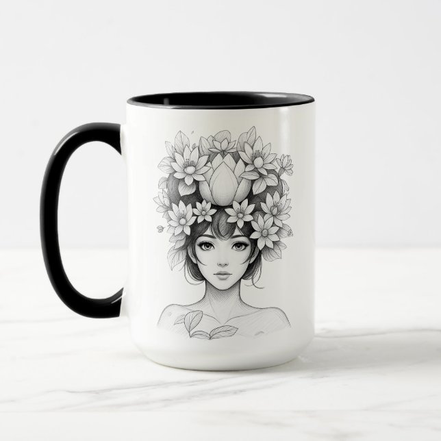 Caneca Donzela Flor de Lótus (Esquerda)