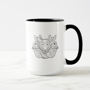Caneca Doodle animal do grupo