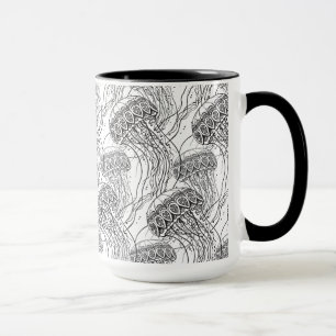 Caneca Doodle das medusas
