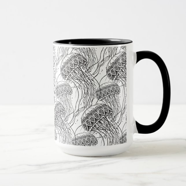 Caneca Doodle das medusas (Direita)