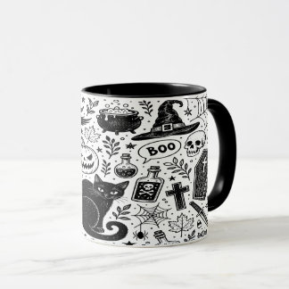 Caneca Doodle de Halloween
