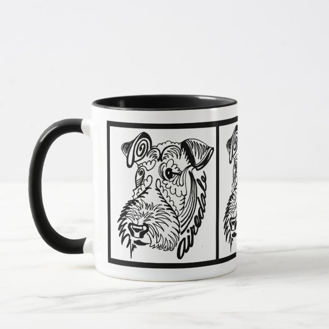 Caneca Doodle do cão de Airedale (Esquerda)