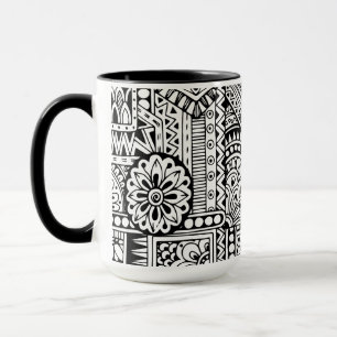Caneca Doodle étnico