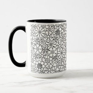 Caneca Doodle floral