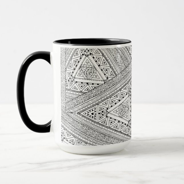 Caneca Doodle tribal 2 (Esquerda)