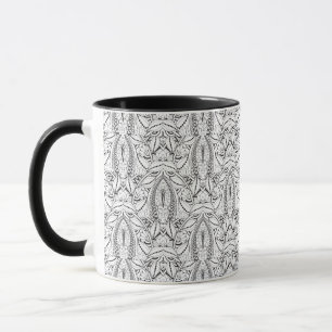 Caneca Doodle tribal abstrato