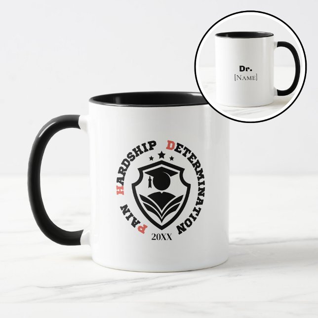 Caneca Dor, Dificuldade, Determinação – Citação Engraçada (Criador carregado)