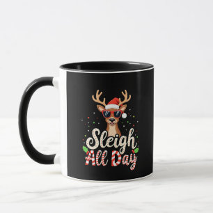 Caneca Dormir O Dia Todo Engraçado Reindee Amantes De Nat