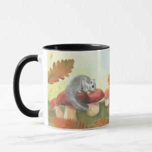 Caneca Dorrato Gordo Europeu (Glis glis) na Natureza