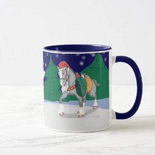 Caneca dos cavalos de esboço do feriado