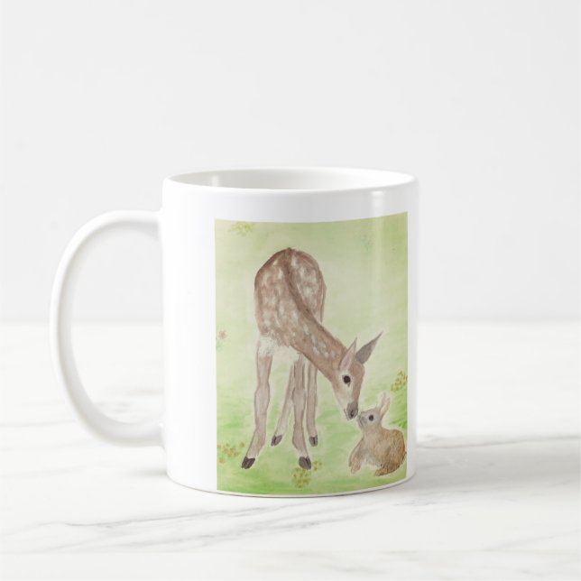 Caneca dos cervos da aguarela (Esquerda)