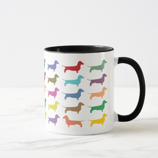 Caneca dos confetes do Dachshund (Direita)