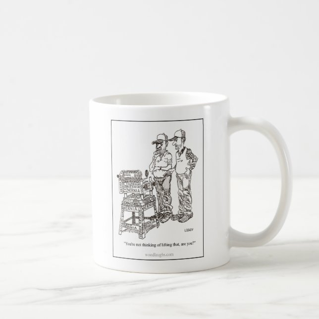 Caneca dos desenhos animados da hérnia (Direita)