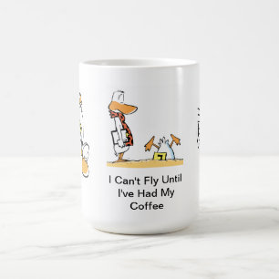 Caneca dos desenhos animados do café do humor da