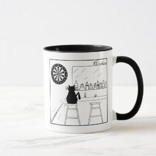 Caneca dos desenhos animados do Dartboard dos