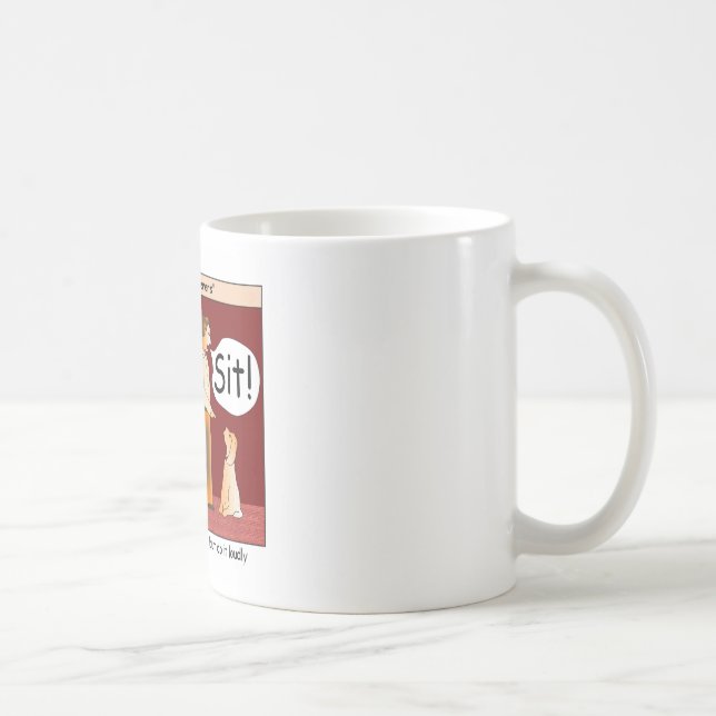 Caneca dos desenhos animados dos Whisperers do cão (Direita)