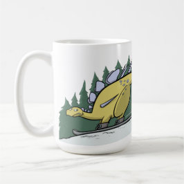 Caneca dos dinossauros do esqui