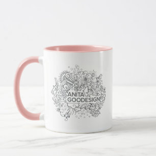 Caneca dos Doodles da canção de natal