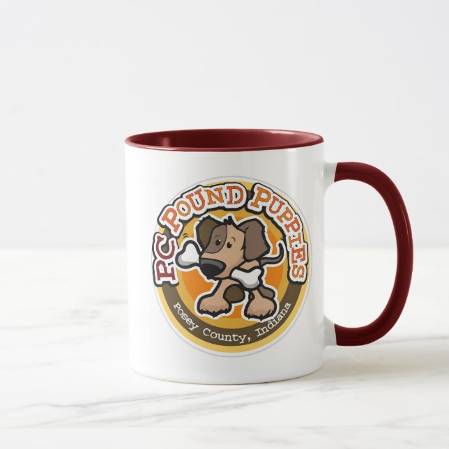Caneca dos filhotes de cachorro da libra do PC (Direita)