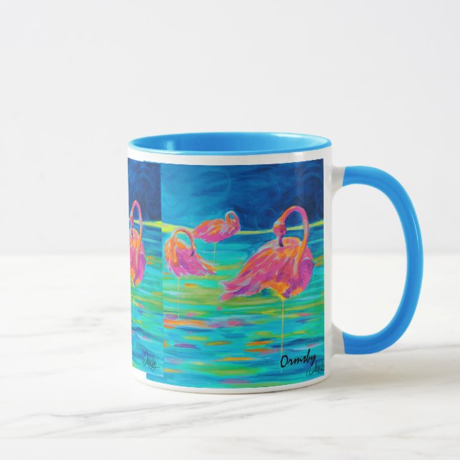 Caneca dos flamingos de Tres (Direita)