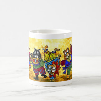 Caneca dos gatos da dança