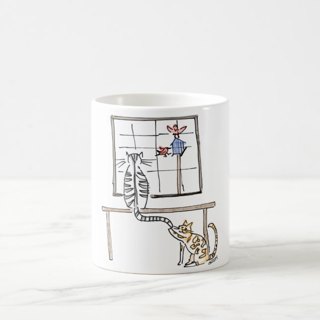 Caneca dos gatos da ornitologia (Centro)