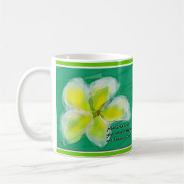 Caneca dos haicais da árvore do Plumeria