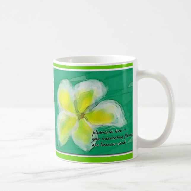 Caneca dos haicais da árvore do Plumeria (Direita)