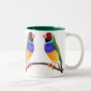 Caneca dos passarinhos de Gouldian