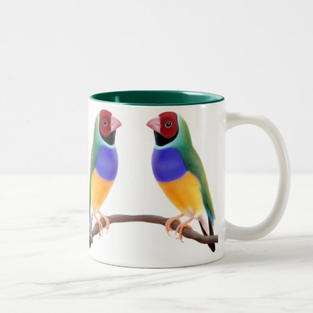 Caneca dos passarinhos de Gouldian (Direita)