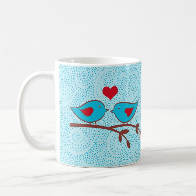 Caneca dos pássaros do amor (Esquerda)