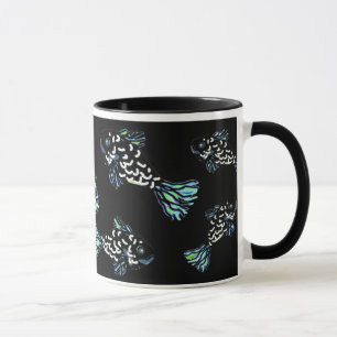 Caneca dos peixes de BlueBlackGreen por Susan