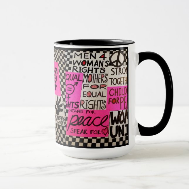 Caneca dos posters do março das mulheres (Direita)