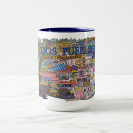 Caneca Dos Pueblos Map Coffee Mug